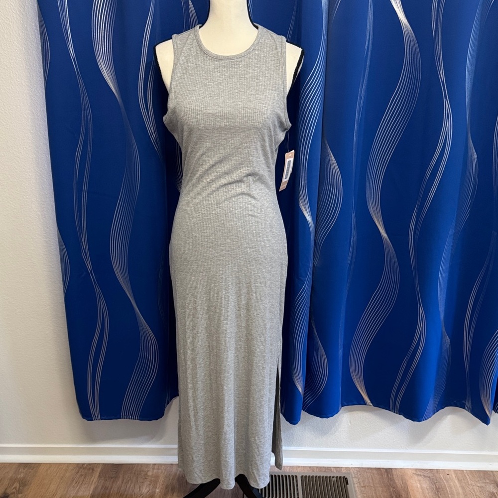 JustFab Gray Sleeveless Maxi Dress